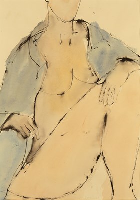 Lot 155 - John Emanuel (b.1930) Seated Nude signed in...