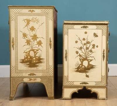 Lot 654 - Two Regency style bow fronted chests of drawers