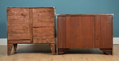 Lot 654 - Two Regency style bow fronted chests of drawers