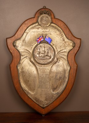 Lot 55 - A sterling silver trophy shield