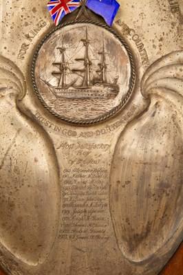 Lot 55 - A sterling silver trophy shield
