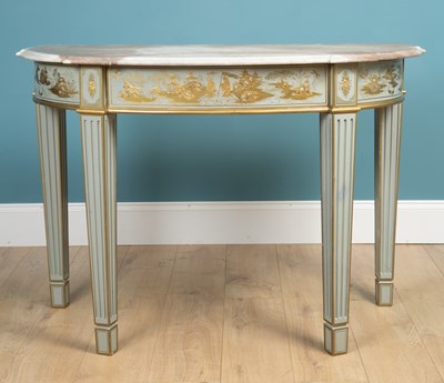 Lot 248 - A marble topped console table