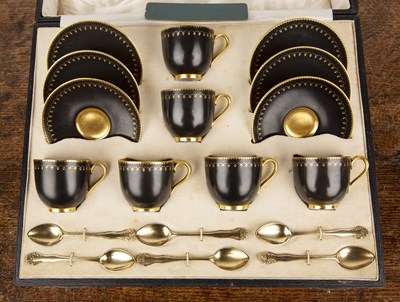 Lot 309 - Cased Royal Worcester coffee set Comprising...