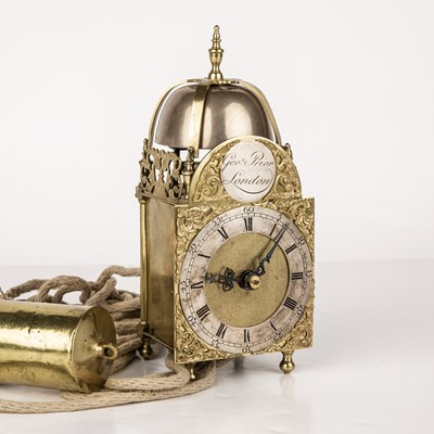 Lot 246 - An 18th century hoop and spike lantern clock...