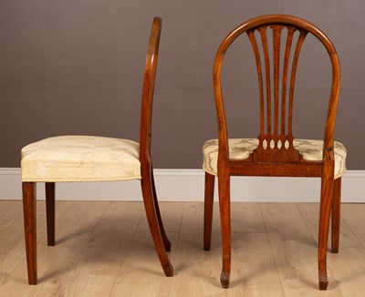 Lot 357 - Set a set of twelve Hepplewhite mahogany dining chairs