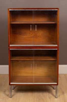 Lot 223 - A mid 20th century two section bookcase