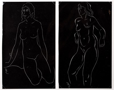 Lot 199 - Eric Gill (1882-1940) Two female nudes from...