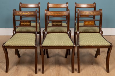 Lot 339 - A set of six Regency style dining chairs