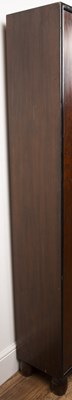 Lot 110 - Heals Mahogany, hanging wardrobe, with...