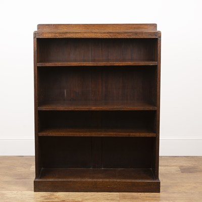 Lot 55 - Heals Oak, bookcase, with adjustable shelves,...