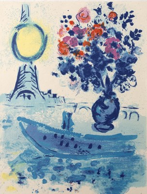 Lot 112 - Marc Chagall (1887-1985) Bateau Mouche au...