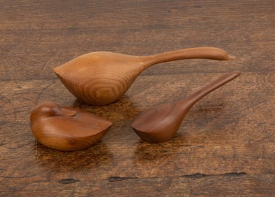 Lot 292 - John Fox (Contemporary) Three carved wooden...