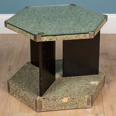 Lot 544 - A mid 20th century hexagonal occasional table