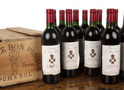 Lot 496 - A case of twelve bottles of 1985 Château Le Bon Pasteur, Pomerol