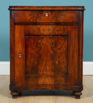 Lot 136 - A 19th century continental flame cut mahogany side cabinet