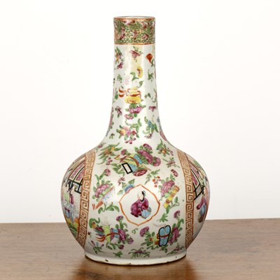 Lot 90 - Canton porcelain bottle vase Chinese, 19th...