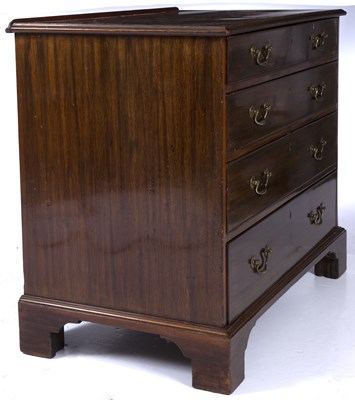 Lot 65 - A 19th century mahogany chest of four long...