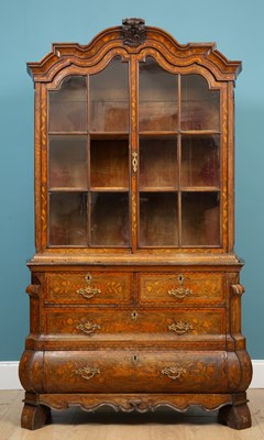 Lot 156 - An 18th century Dutch marquetry display cabinet