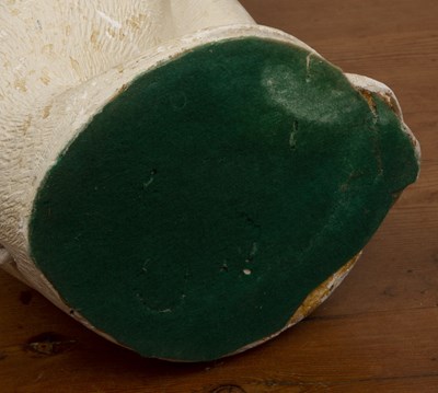Lot 325 - Plaster stylised cat lamp cream coloured, the...
