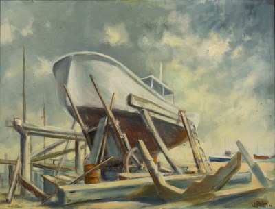 Lot 195 - J Ardoin (20th Century School) 'Untitled boat...