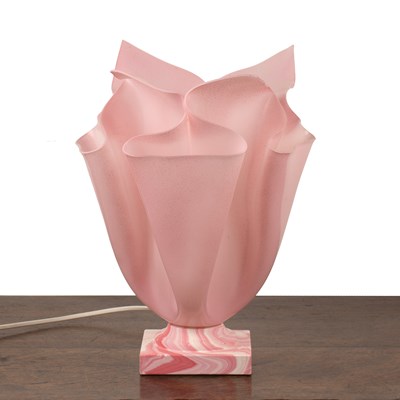 Lot 55 - Contemporary Pink plastic handkerchief table...