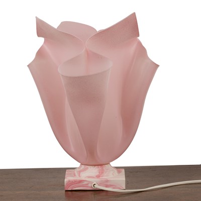 Lot 55 - Contemporary Pink plastic handkerchief table...