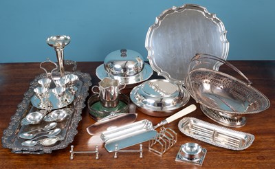 Lot 175 - A collection of silver plate