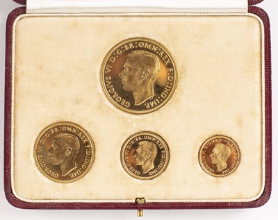 Lot 124 - A George VI 1937 gold specimen four coin set,...