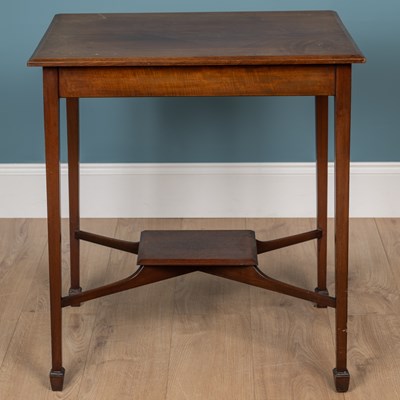 Lot 546 - An Edwardian mahogany rectangular occasional table