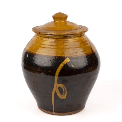 Lot 106 - Clive Bowen (1943) a slip ware storage jar and...