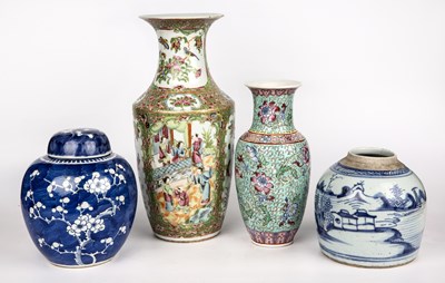 Lot 107 - A 19th century Chinese Canton vase 37cm high...