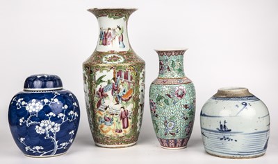 Lot 107 - A 19th century Chinese Canton vase 37cm high...