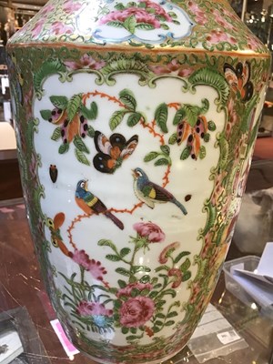 Lot 107 - A 19th century Chinese Canton vase 37cm high...