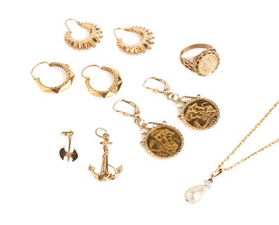 Lot 273 - A collection of jewellery, comprising a pair...