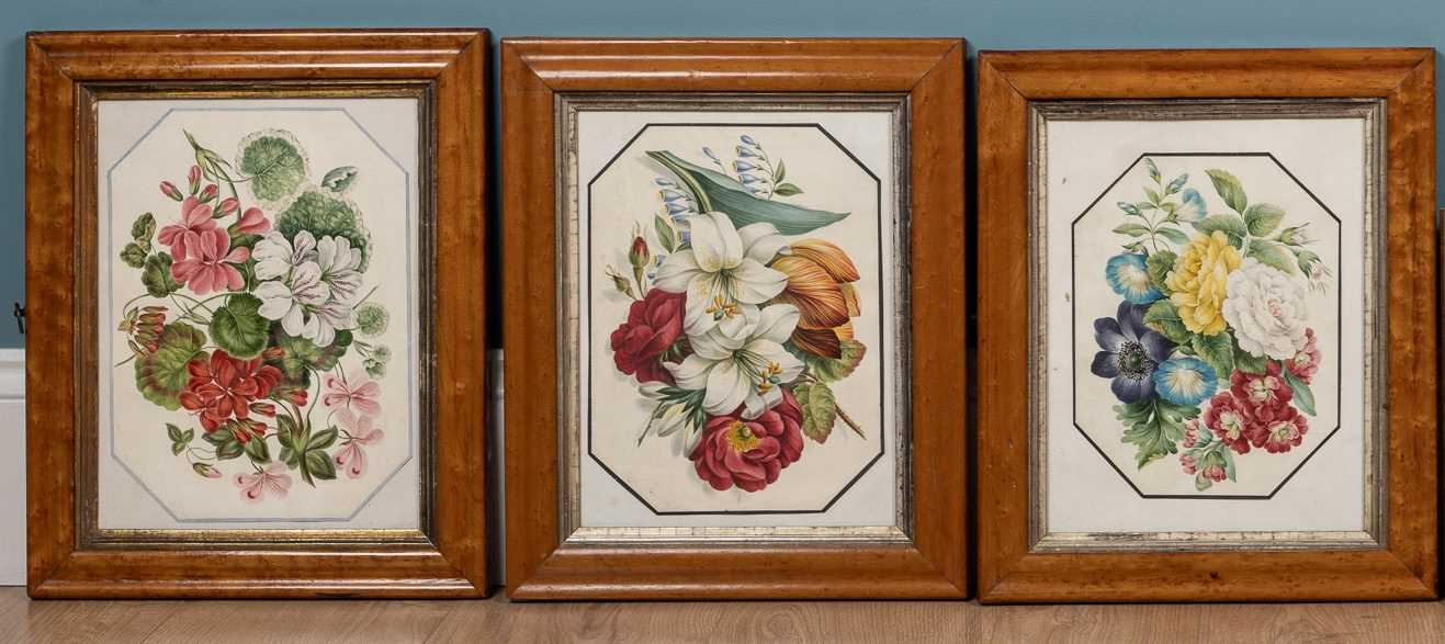 Lot 352 - A set of three watercolours