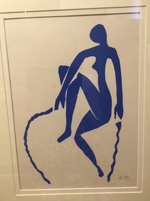 Lot 223 - Henri Matisse Blue Nude bears initials in...