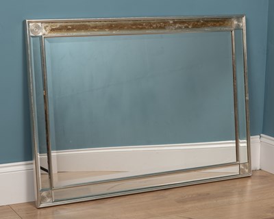 Lot 359 - A Dublin glass wall mirror with mirrored frame