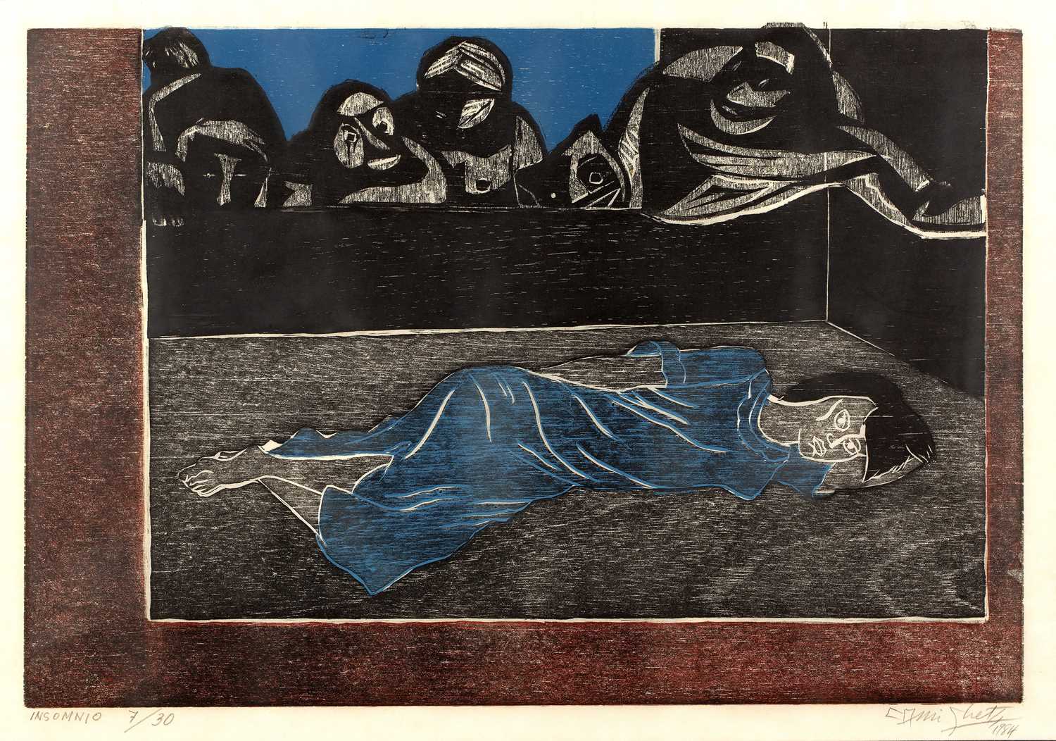 Lot 163 - Francisco Amighetti (1907-1988) Insomnio, 1984...