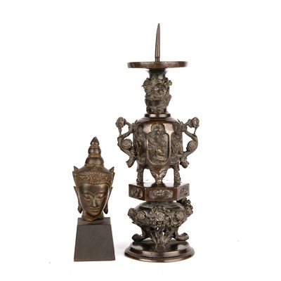 Lot 163 - A 19th century Thailand Sukhothai style bronze...