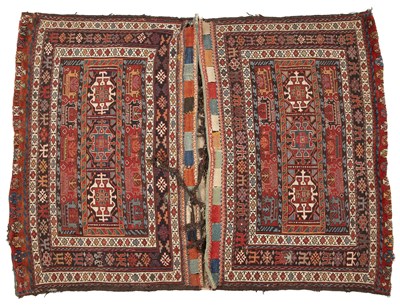 Lot 139 - A Kurdish Sha Shavan large saddle bag 120cm x...