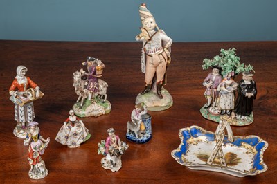 Lot 24 - A collection of Derby figural groups