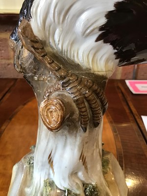 Lot 100 - A pair of late 19th century Meissen magpies ,...