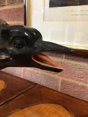 Lot 100 - A pair of late 19th century Meissen magpies ,...