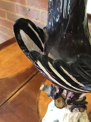 Lot 100 - A pair of late 19th century Meissen magpies ,...