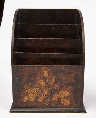 Lot 102 - An early Victorian Papier mache sewing box...