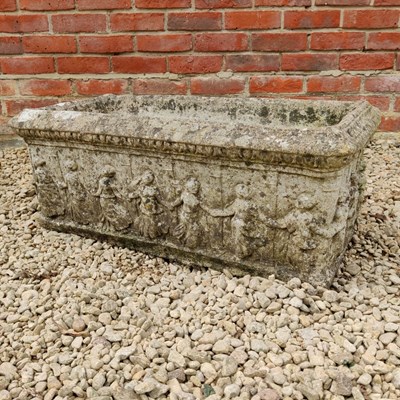 Lot 540 - A cast reconstituted stone trough