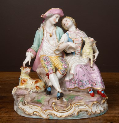 Lot 421 - A Paris porcelain figural group