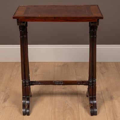 Lot 285 - An antique nest of two rectangular occasional tables