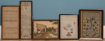 Lot 463 - A group of ten 19th century and later samplers