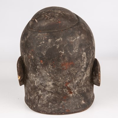 Lot 172 - A Makonde Tanzania helmet mask with black...